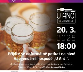 Na pivo s komorou - neformální večer v restauraci U Anči v Olomouci